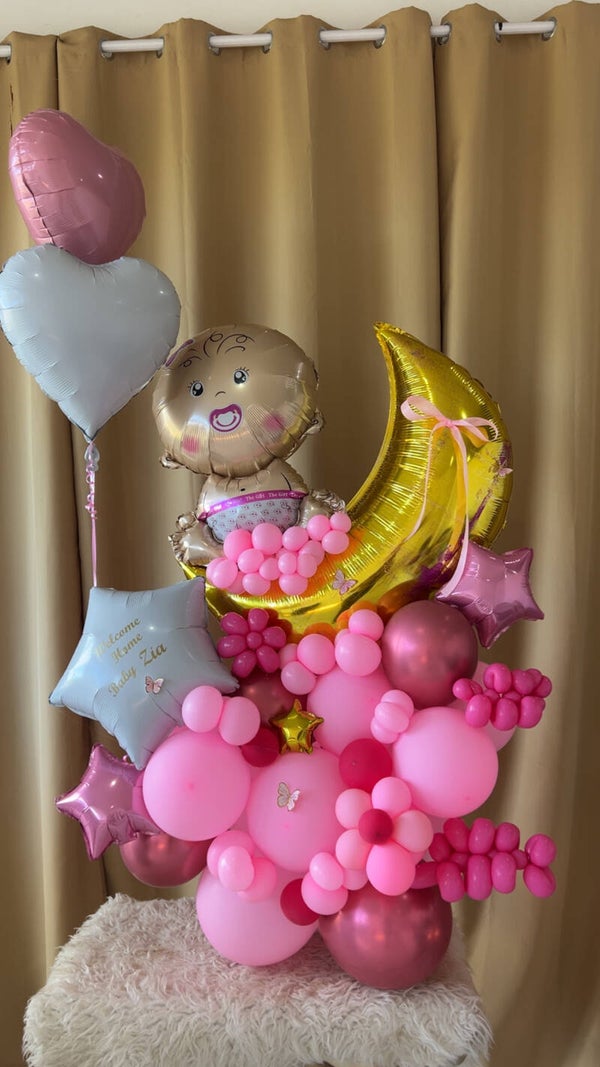 Tiny toes & Pinky bows balloonbouquet