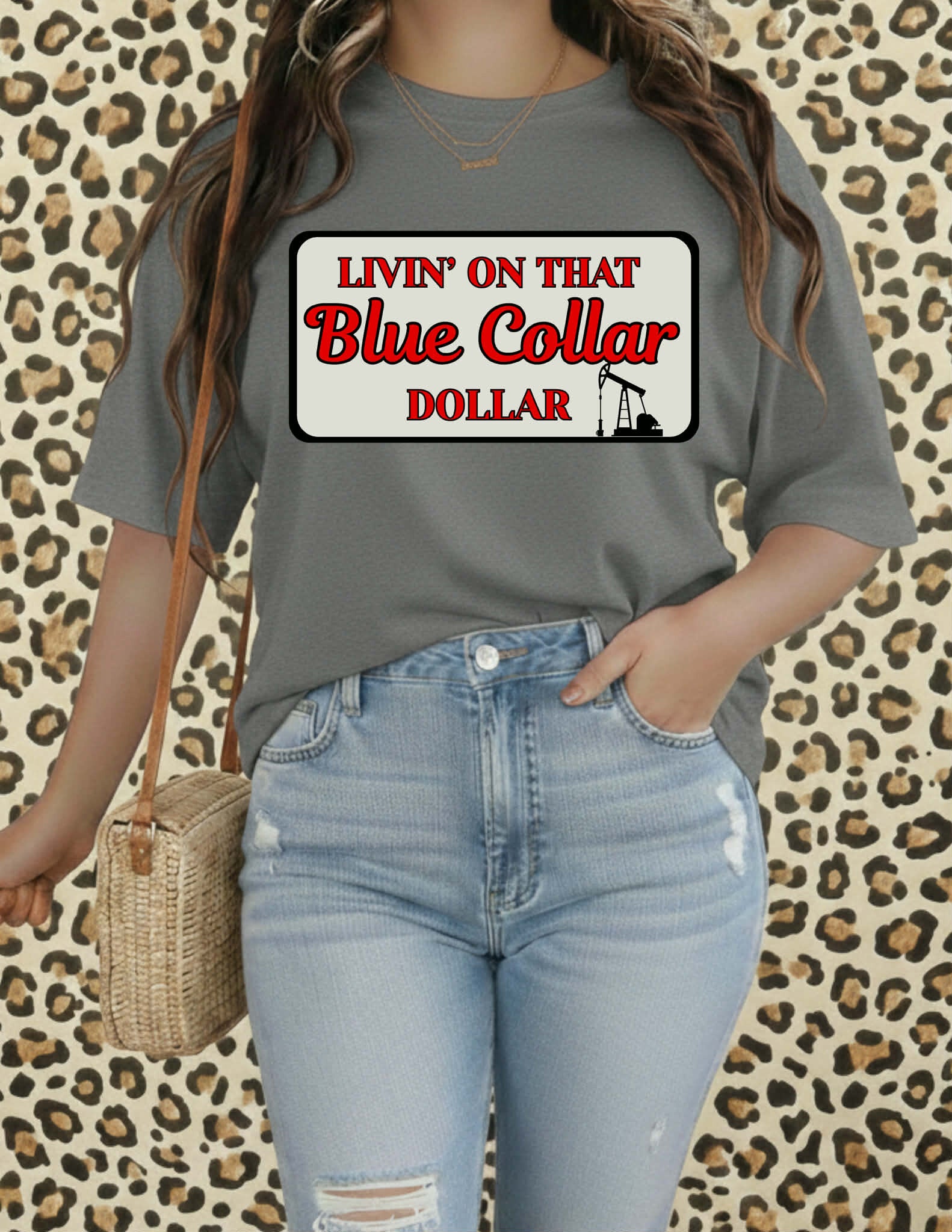red, blue coller dollar