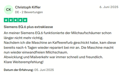 Bewertung Kunde 1
