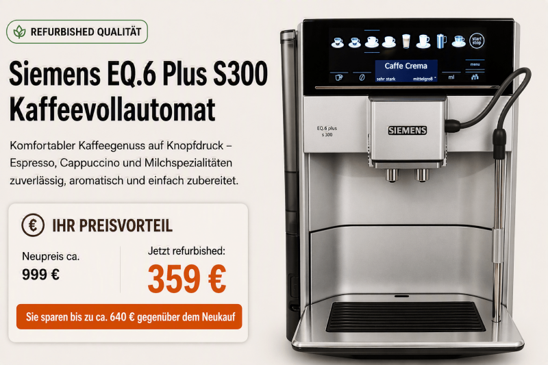 Kaffeekollautomat Siemens eq.6 Plus s300 