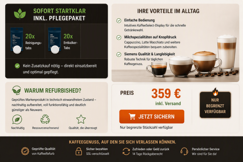 Siemens EQ.6 S300 mit Pflegeset , Cappuccino ,latte Macciato