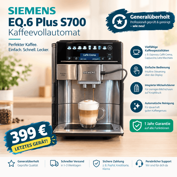 Kaffeevollautomat Siemens EQ.6 Plus s700