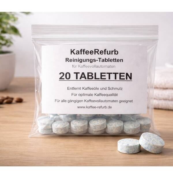 20 Reinigungstabletten für Kaffeevollautomaten – Jura, Siemens, De’Longhi