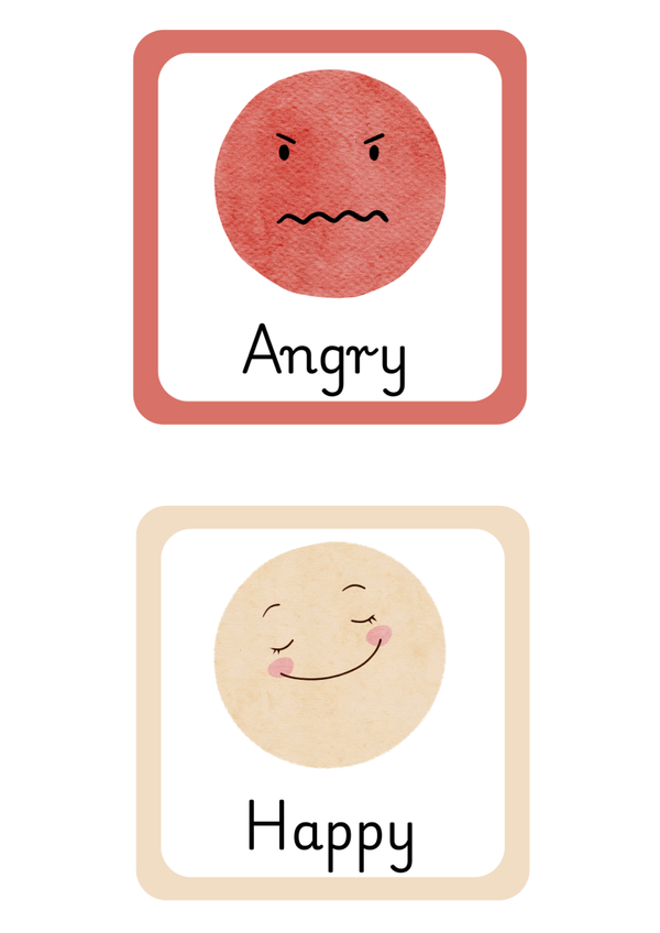 Visual cards emotions/ feelings cards/ visual timetable/ printable/ digital download/ SEN, Autism