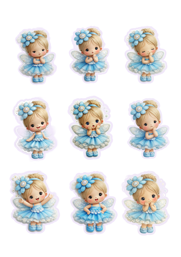 Fairy feeling stickers / Children's emotional stickers / printable stickers/ Instant download /