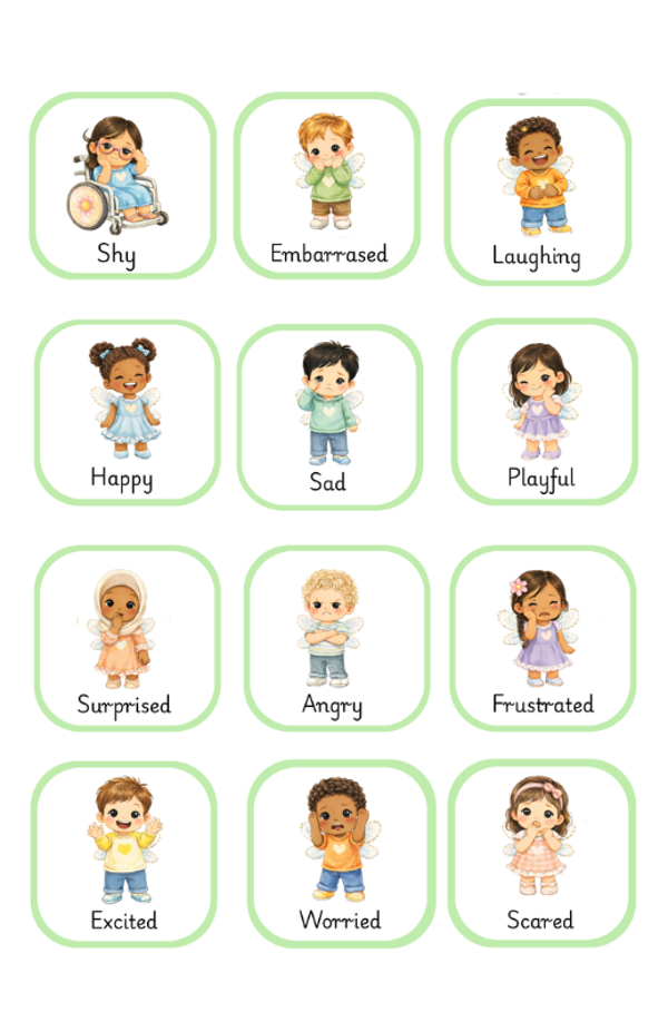 Visual emotional cards/ emotions/ feelings cards/