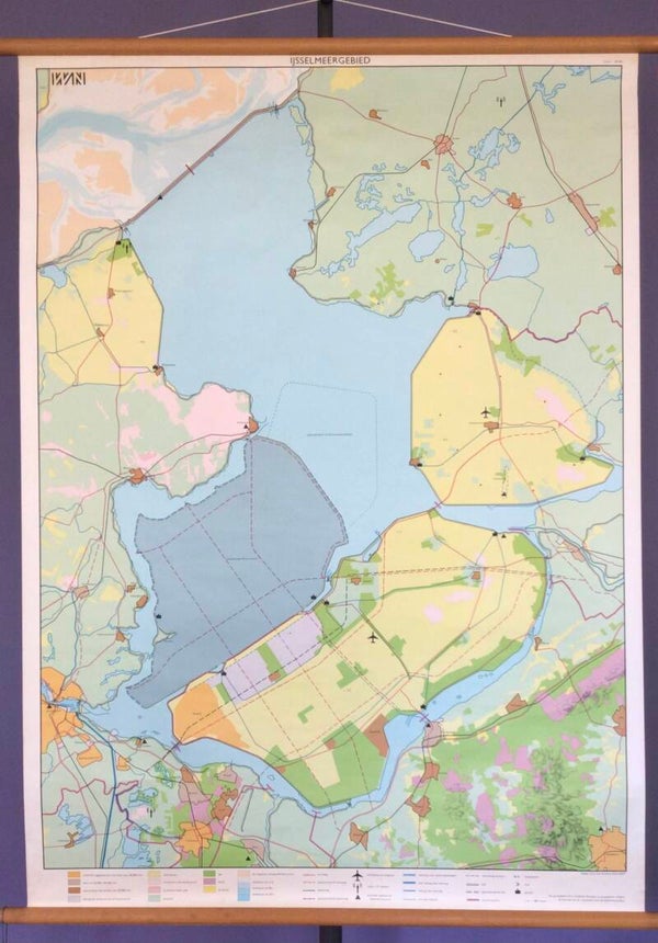 Oude Schoolkaart IJsselmeergebied