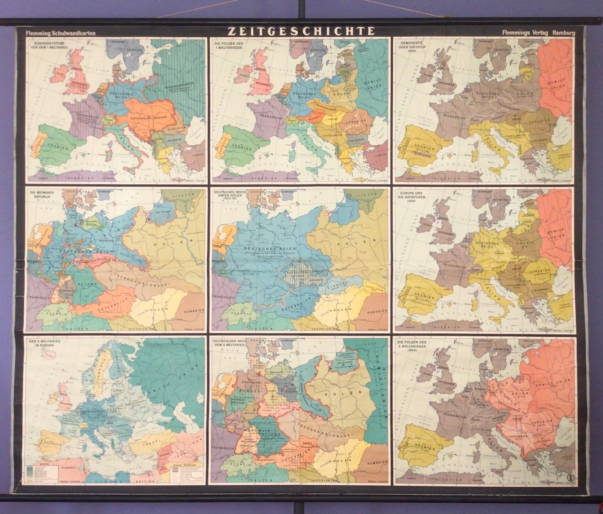 Oude Schoolkaart Zeitgeschichte (alleen afhalen)