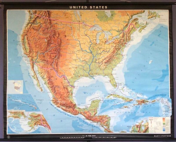 Oude schoolkaart United States (Alleen afhalen)