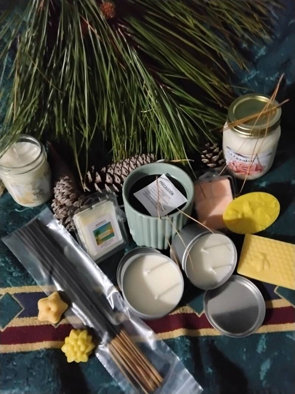 Warm and cozy scented candles