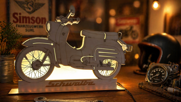 Simson Schwalbe Aufsteller Lampe