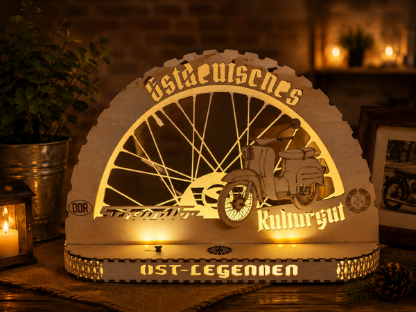 Schwibbogen Simson Schwalbe mit Sound original