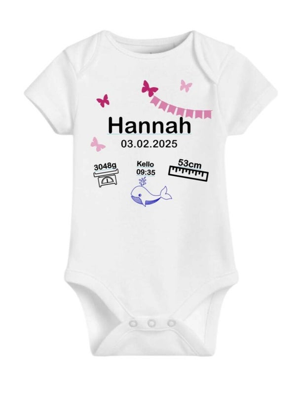 Henkilökohtainen Vauvabody Omalla Tekstillä – Ihana Lahja Vauvalle