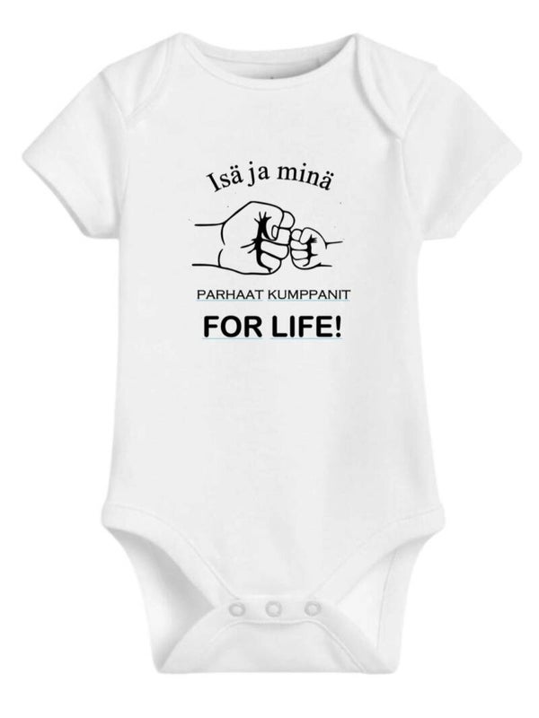 Vauvabody Isä ja Minä Parhaat Kumppanit - Personoitu Lahja Vauvalle