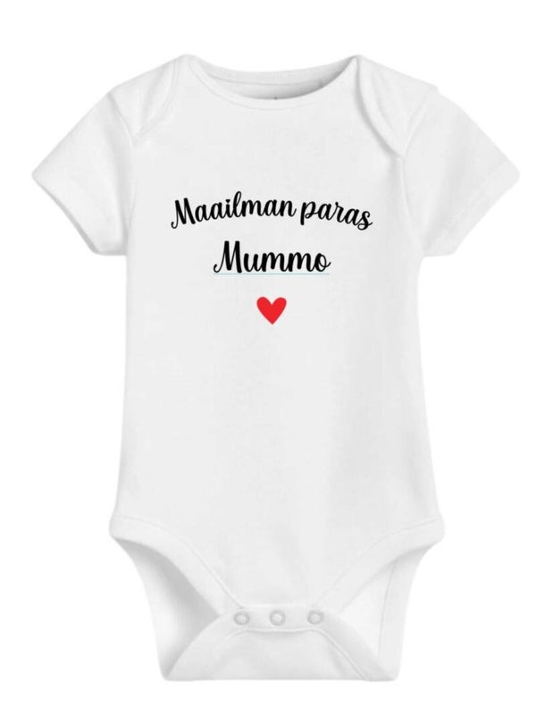 Vauvabody Maailman Paras Mummo - Personoitu Lahja Vauvalle ja Mummille