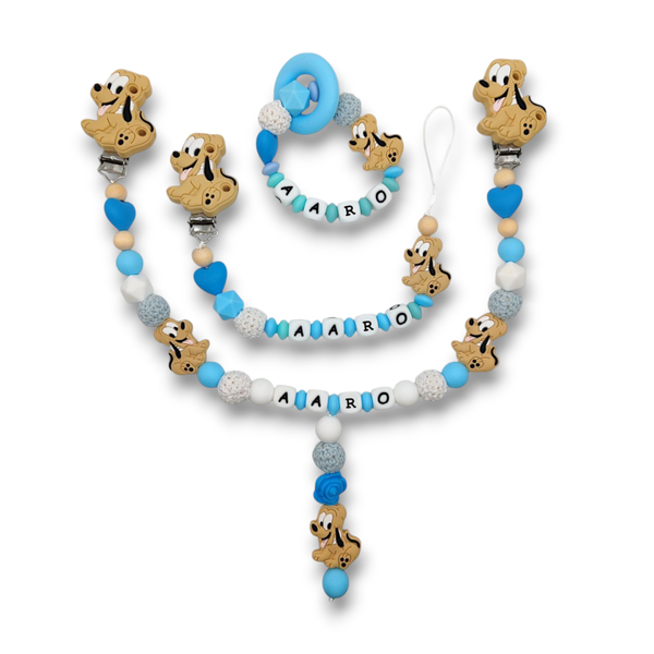 Tuttinauha, vaunulelu ja pururengas sininen