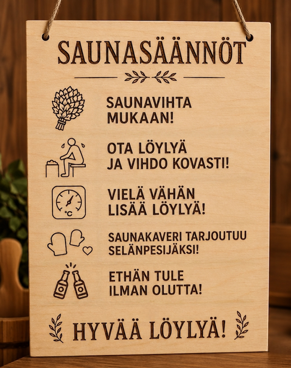 Henkilökohtainen Saunakyltti