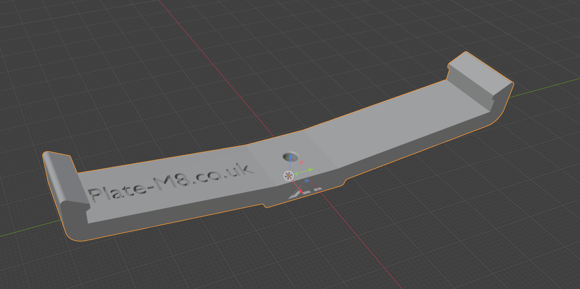 White Number plate holder push & lock