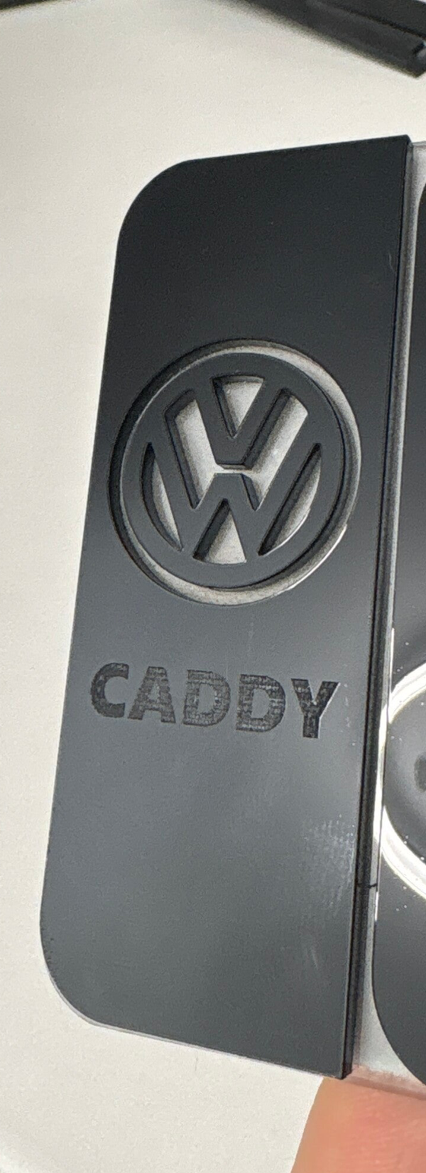 2x 4D Acrylic Stylish Number Plate VOLKSWAGEN CADDY Stickers Side Badges