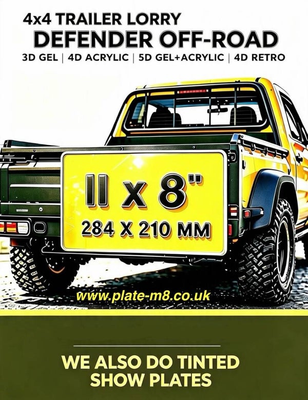 11” x 8” 4x4 trailer plates
