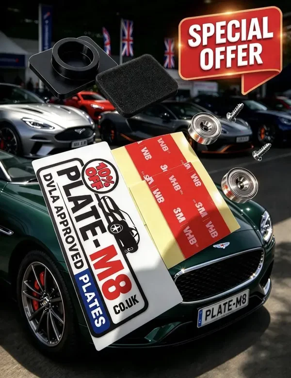 Magnetic Number Plate Holder kits Easy Install - 10kg Magnet