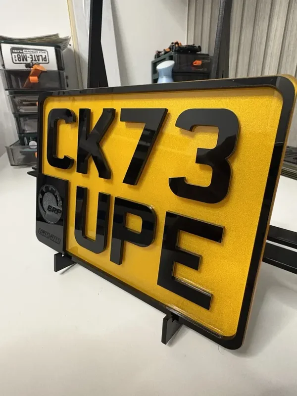 7x5 4d acrylic bike/quad show plate