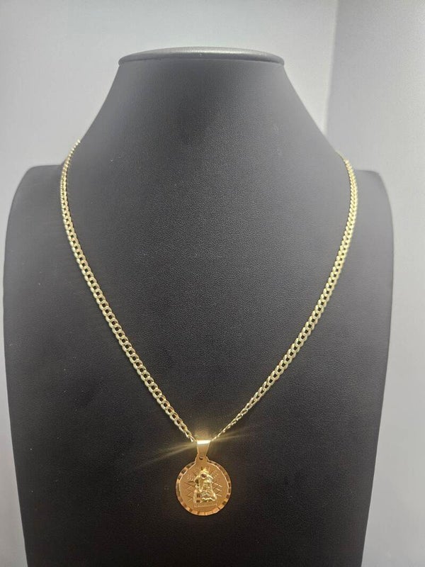 Cubana solida mas medalla de la virgen 20 inch