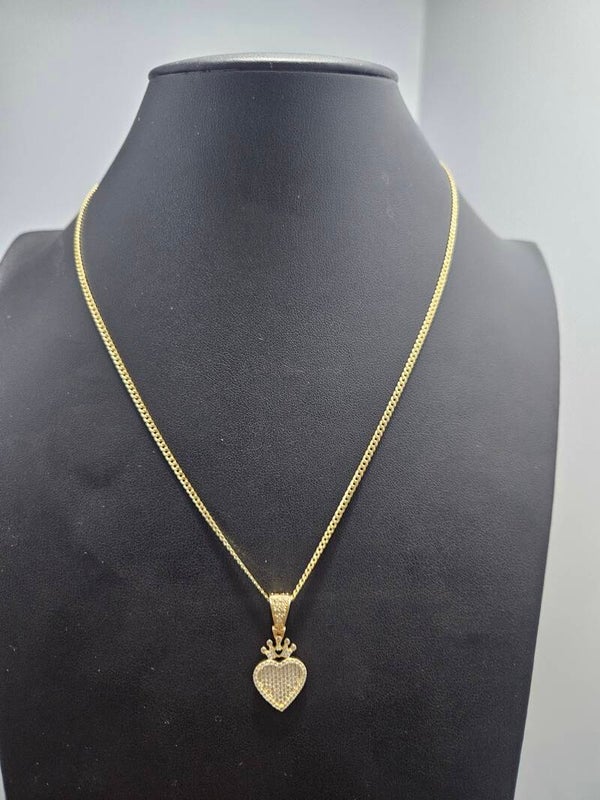 Cubana solida mas medalla de corazon 18 inch