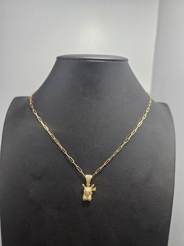 Paperclip chain mas medalla Pikachu 22 inch