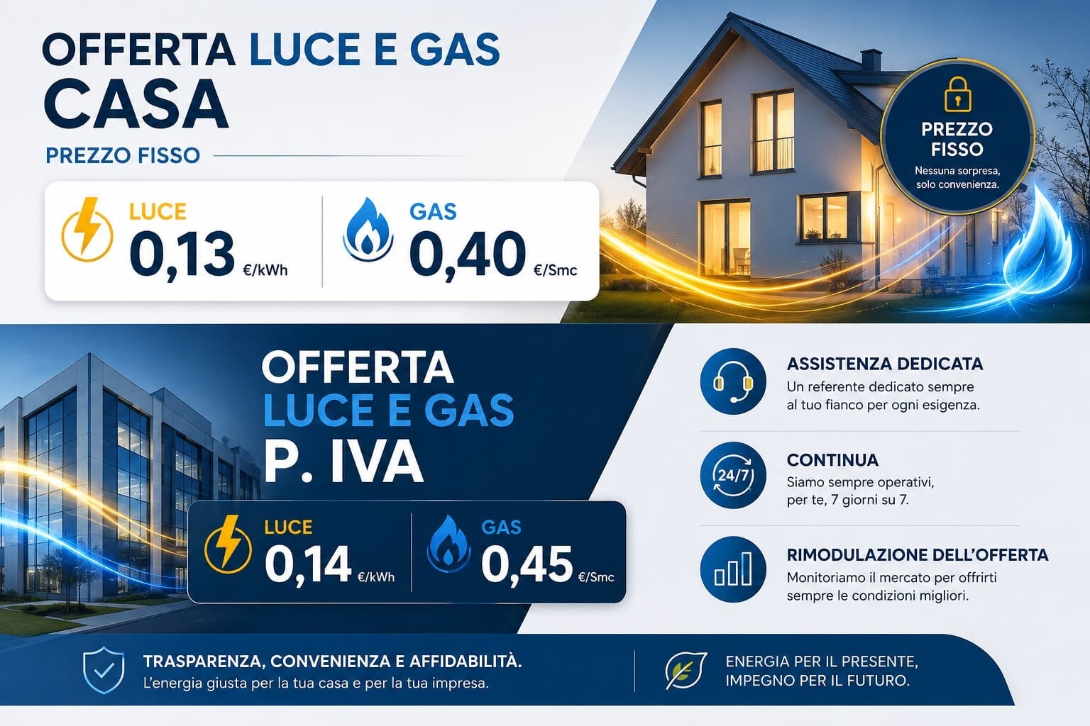 OFFERTE LUCE E GAS CASA E P.IVA