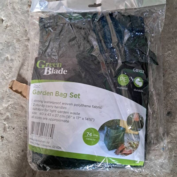 2-delige set groene afvalzakken van 74 liter