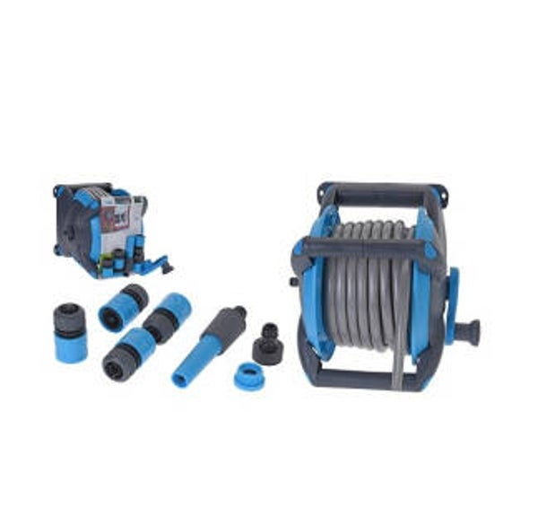 Tuinslangset met haspel 15 meter