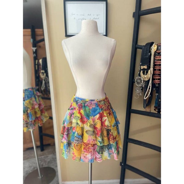 ESCADA tropical print skirt sz 36