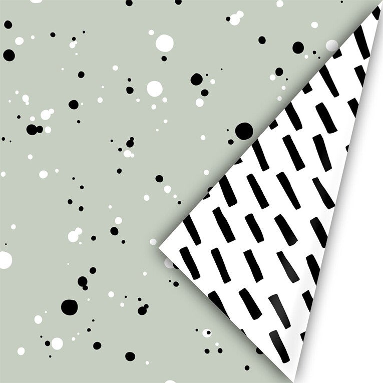 Cadeaupapier 30cm - Random spots salie