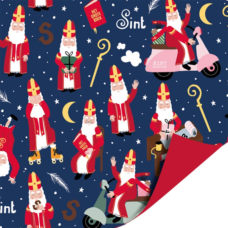 Sint Cadeaupapier 30cm - Sinterklaas kapoentje