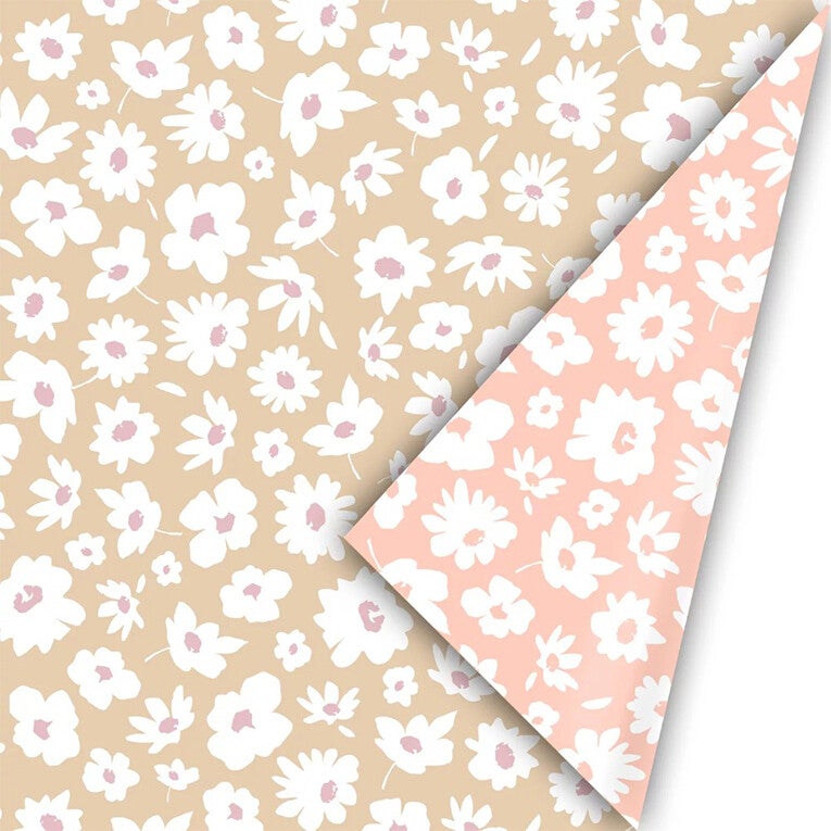 Cadeaupapier 30cm - Flowers on peach