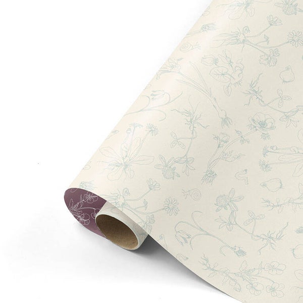Cadeaupapier 50cm - Solid ground salie