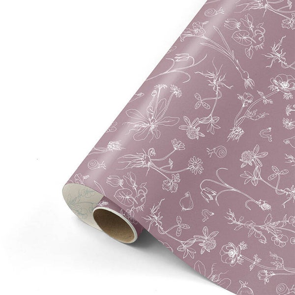 Cadeaupapier 50cm - Solid ground mauve