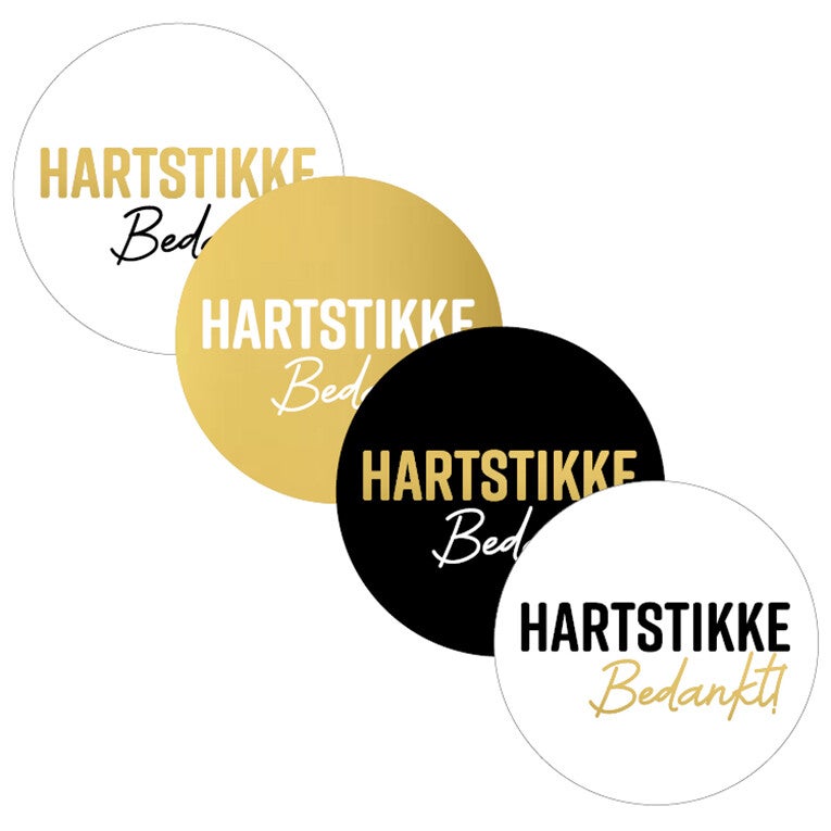 Stickers (10x) - Hartstikke bedankt!