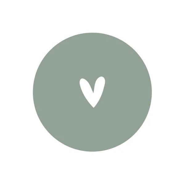 Stickers (10x) - Hartje saliegroen