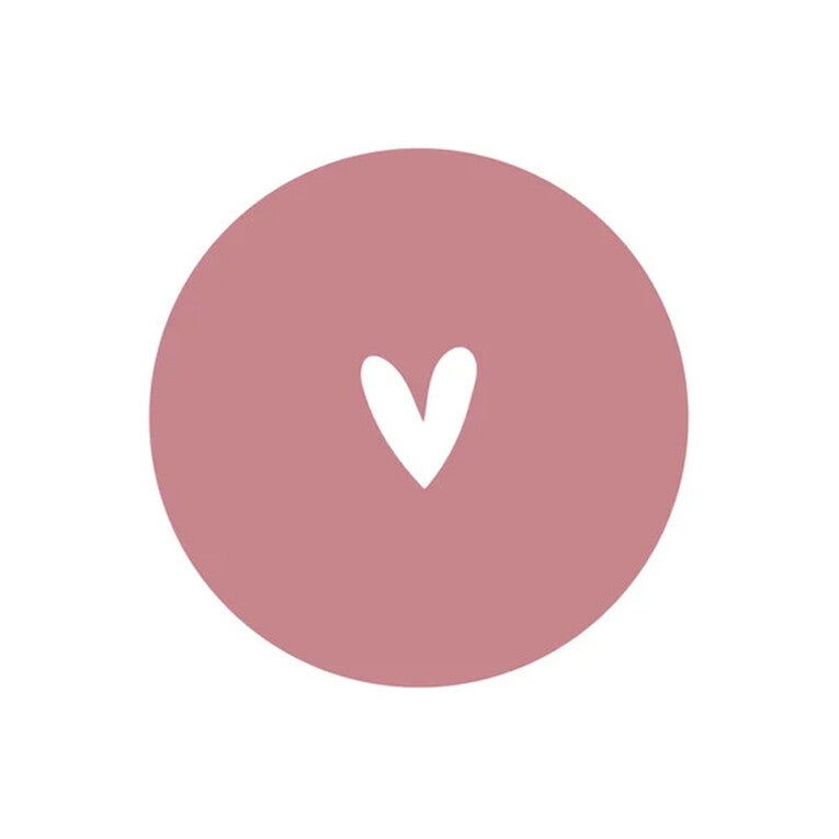 Stickers (10x) - Hartje roze