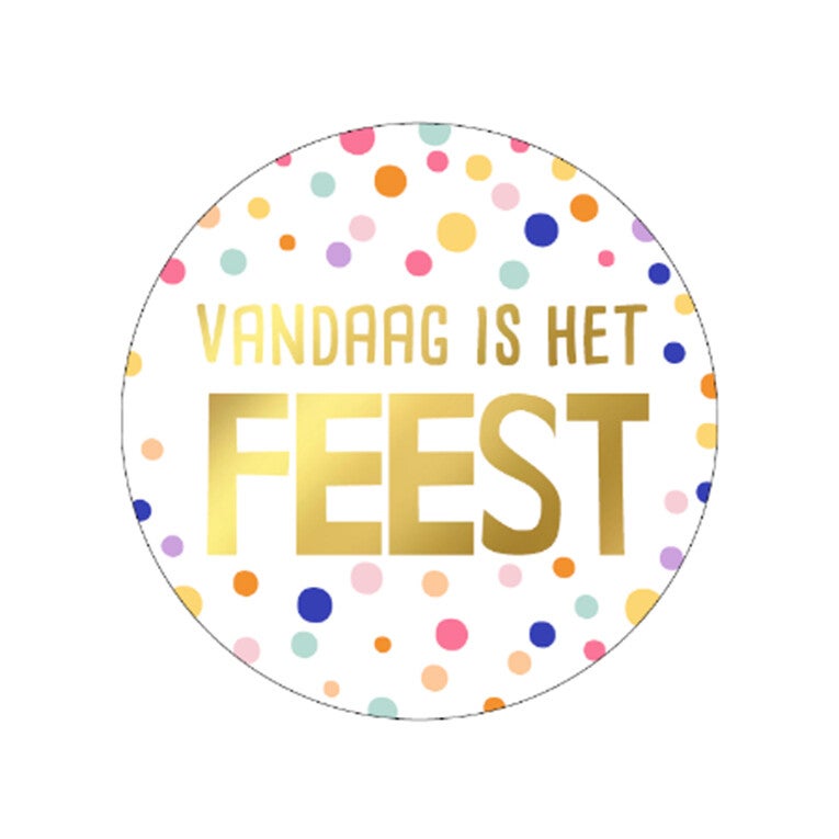 Stickers (10x) - Vandaag is het feest!