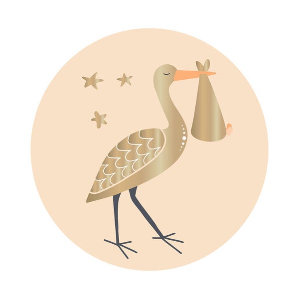 Stickers (10x) - Baby joy peach