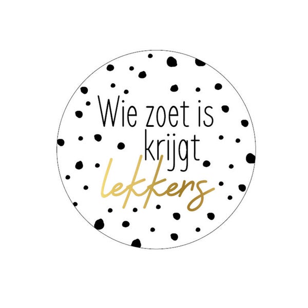 Sint Stickers (10x) - Wie zoet is dots