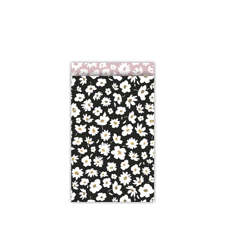 Cadeauzakjes M (5x) - Millefleurs zwart