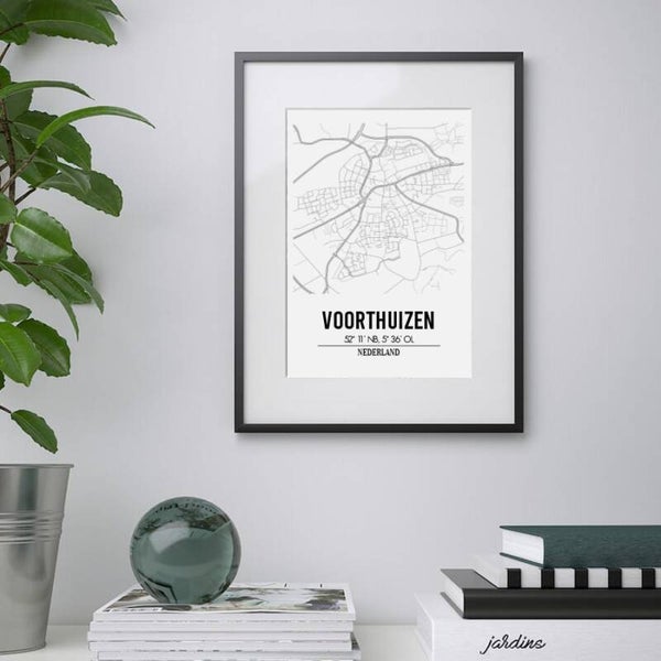 Planckaart - A4 op wit karton