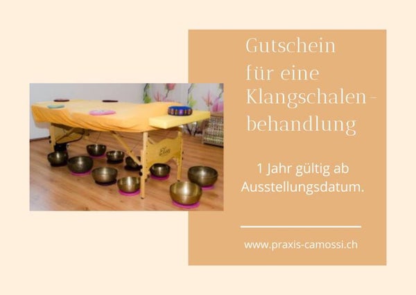 Gutschein Klangschalen-Behandlung