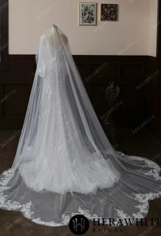 Lace Edge Cathedral Veil