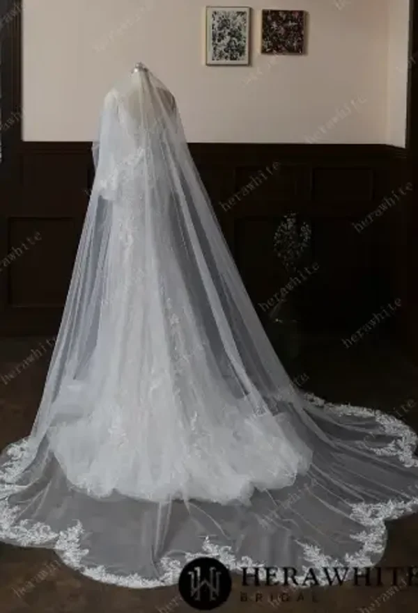 Lace Edge Cathedral Veil