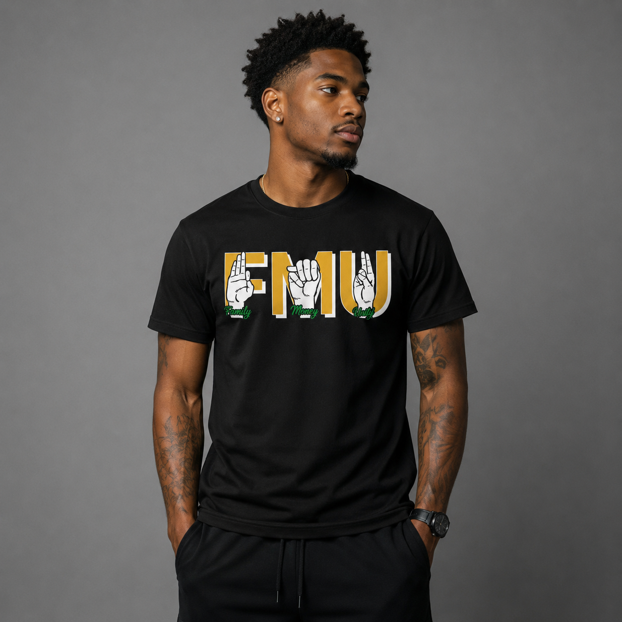 FMU Basic Black T Shirt
